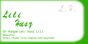 lili husz business card